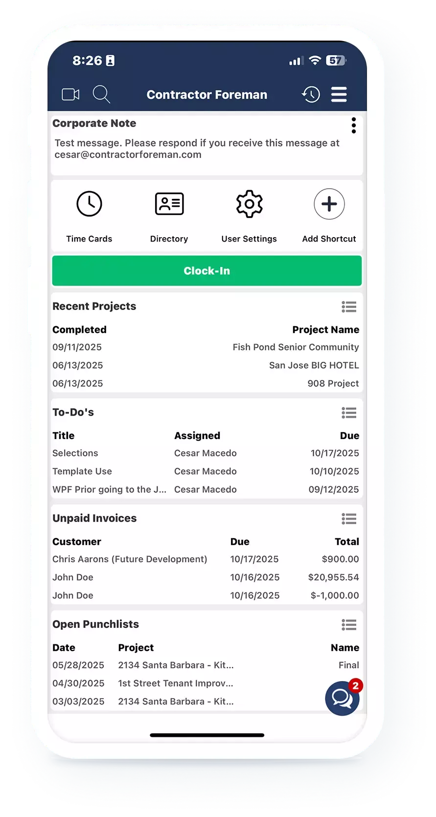 The app on a phone